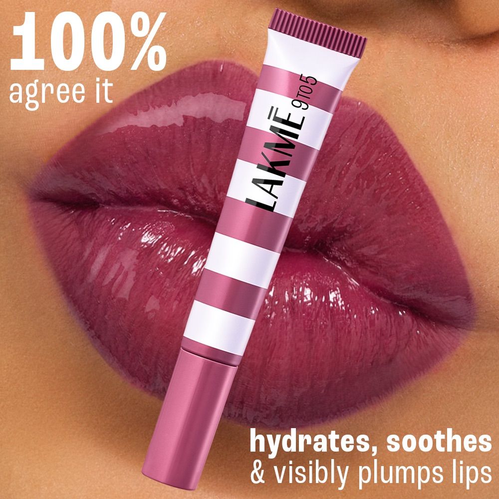 Lakme 9to5 Hya Beach Edit Lip Gloss Stain, Hydrating, Lasting Tint, SPF 15