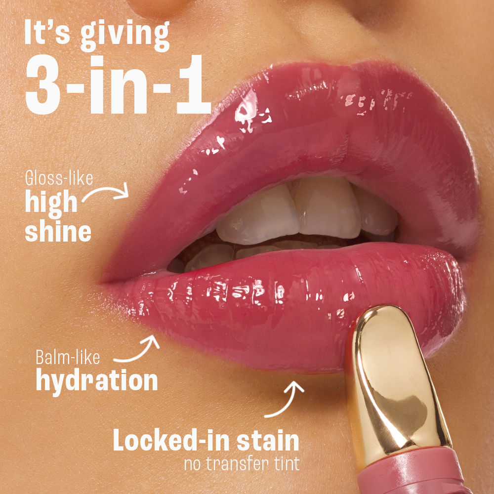 Lakme 9to5 Hya Beach Edit Lip Gloss Stain, Hydrating, Lasting Tint, SPF 15