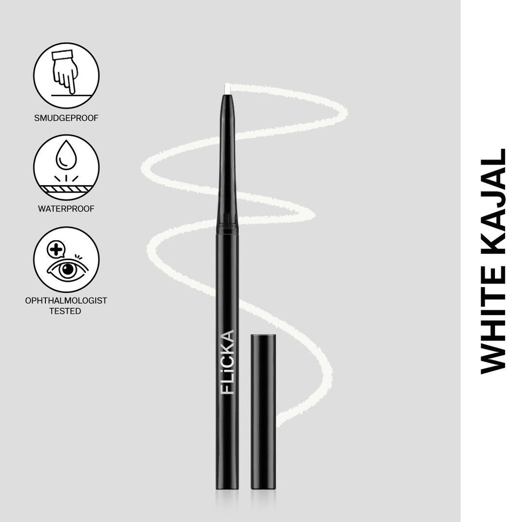 Flicka Breathtaking Eye Kajal Waterproof Smudgeproof Long Lasting Rich Pigment