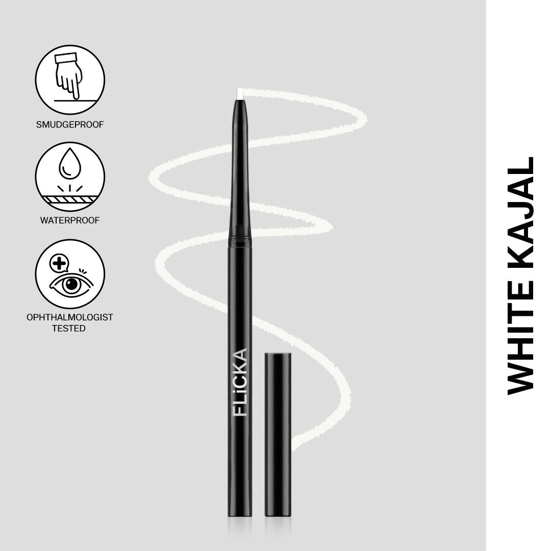 Flicka Breathtaking Eye Kajal Waterproof Smudgeproof Long Lasting Rich Pigment