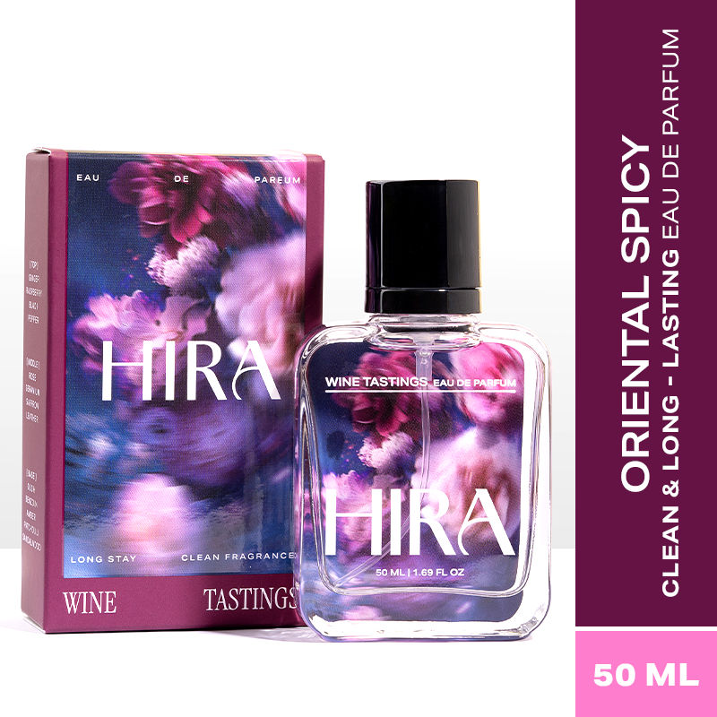 HIRA Wine Tastings Long-Lasting Eau De Parfum for Women (Rose, Oudh, Date Night)