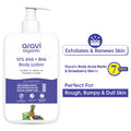 Aravi Organic 10% AHA + 1% BHA Body Lotion, Brightening, Tan Removal & Strawberry Skin For Dry Skin