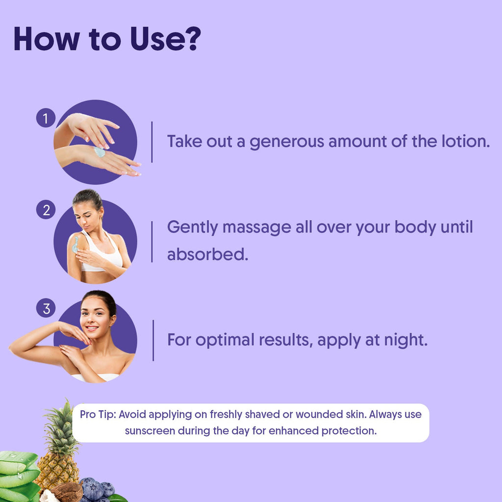 Aravi Organic 10% AHA + 1% BHA Body Lotion, Brightening, Tan Removal & Strawberry Skin For Dry Skin