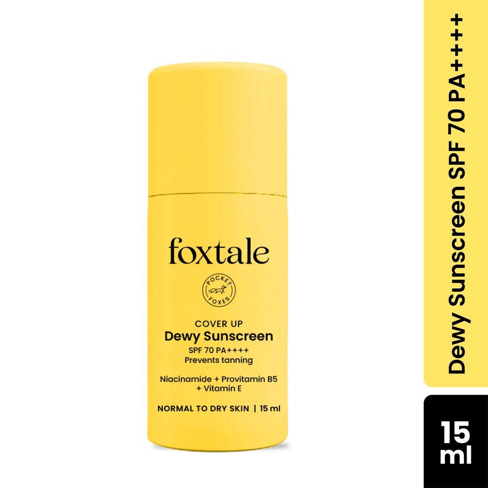 Foxtale Dewy Sunscreen SPF 70 PA++++ With Niacinamide + Provitamin B5 + Vitamin E