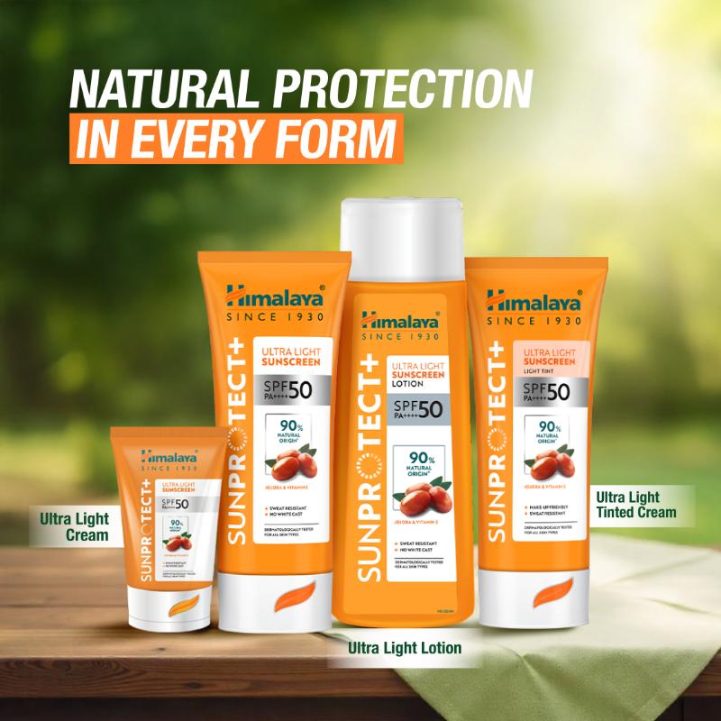 Himalaya Sun Protect+ Ultra Sunscreen Lotion SPF 50 PA++++ Sweat Resistant,100% No White Cast