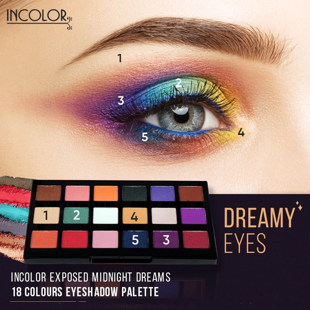 Incolor Exposed Midnight Dreams 18 Colors Eyeshadow Palette - 3