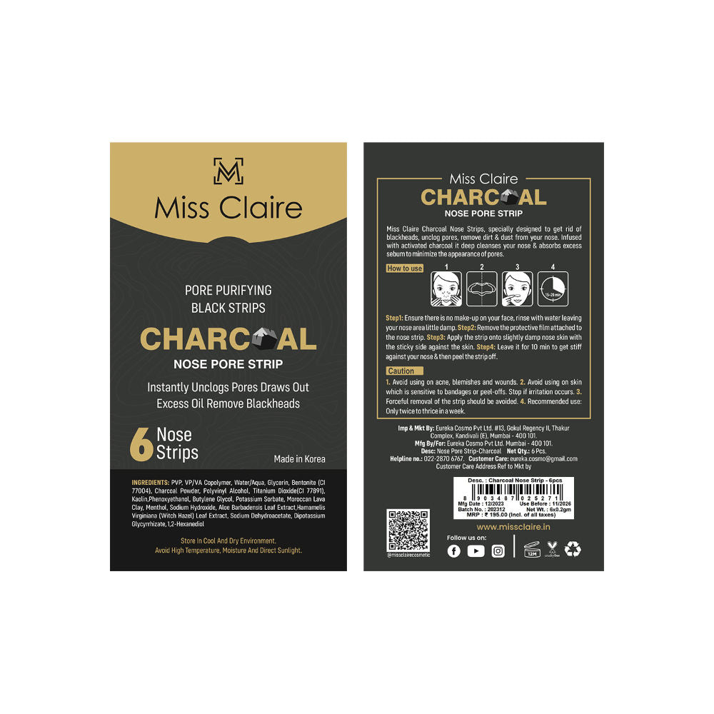 Miss Claire Charcoal Nose Strip