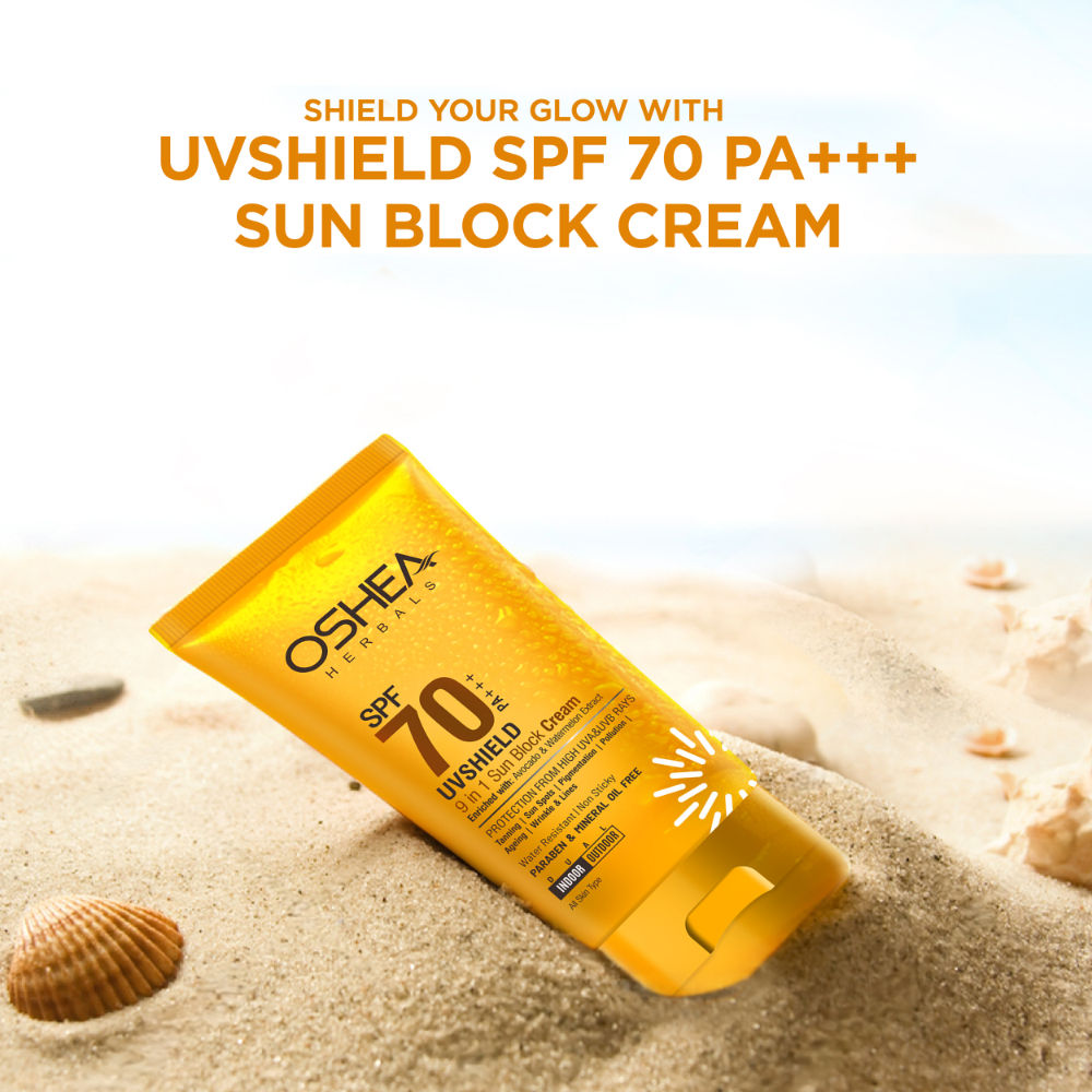Oshea Herbals UV Shield SPF 70 PA+++ 9 In 1 Sun Block Cream