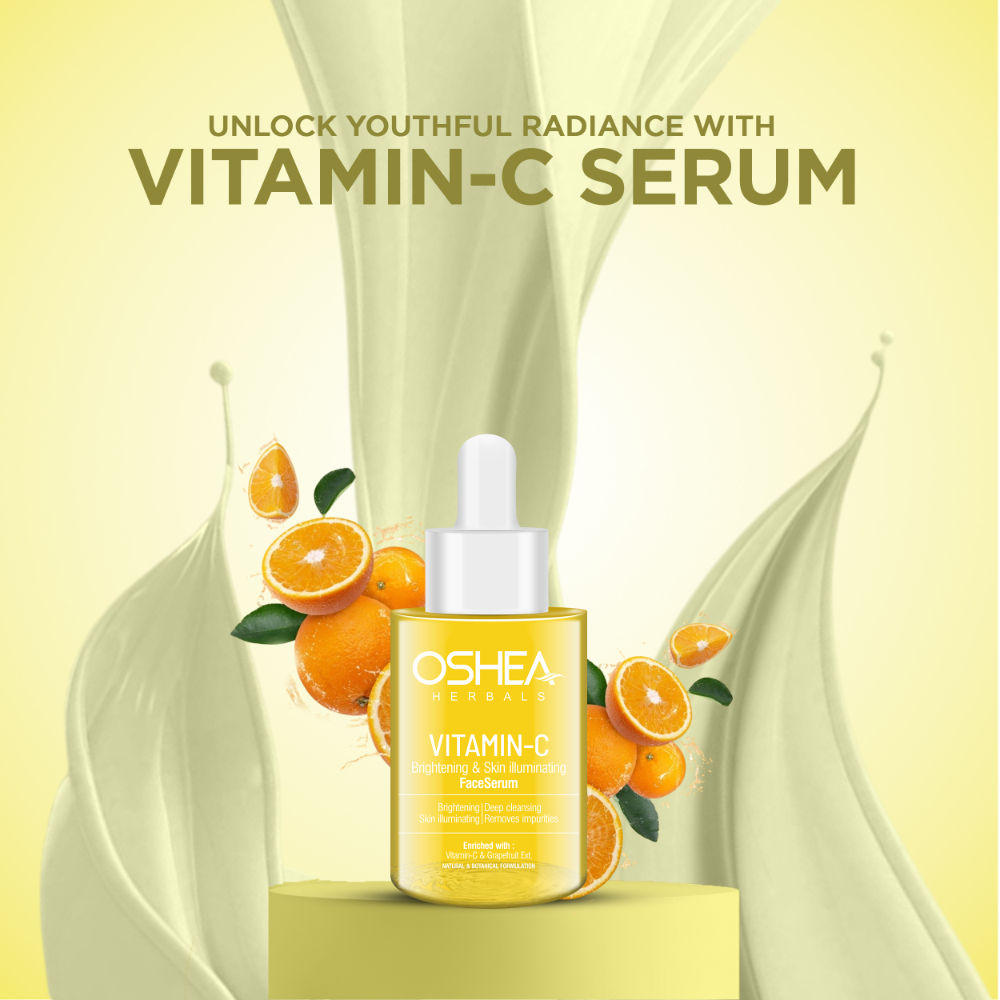 Oshea Herbals Vitamin C Brightening Face Serum With Grapefruit Extract, Reduces Pigmentation