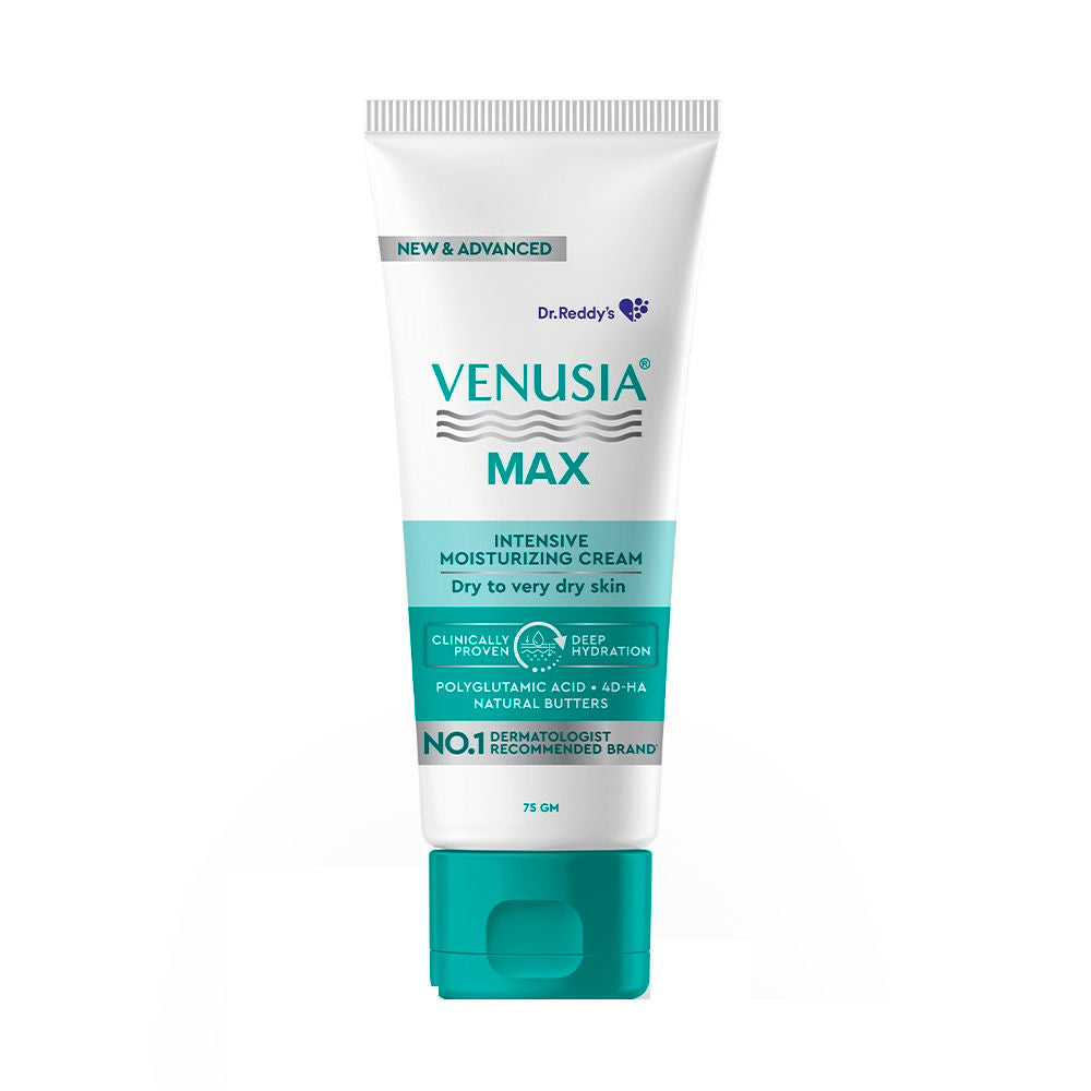 Venusia Max Intensive Moisturizing Cream Dry To Very Dry Skin With 4D Hyaluronic + Polyglutamic Acid
