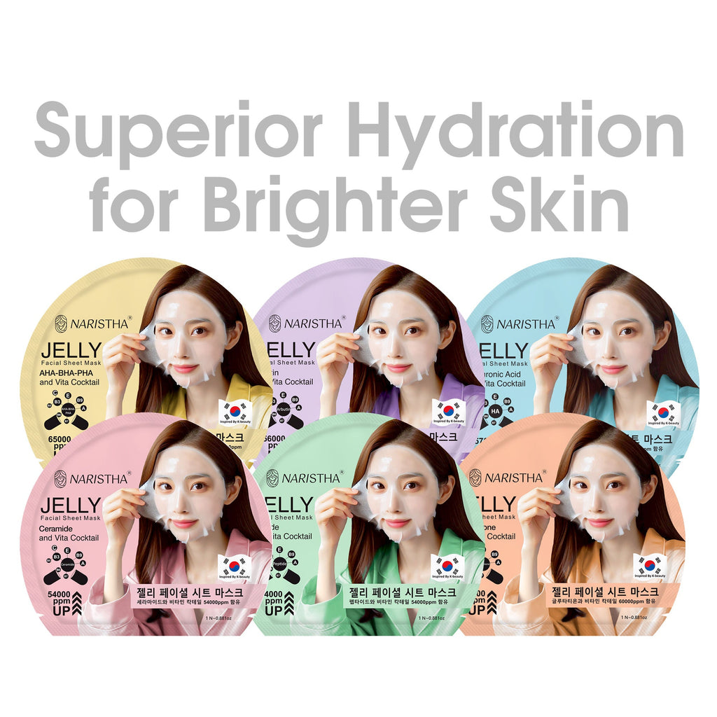 NARISTHA Jelly Facial Sheet Mask - Glutathione & Vita Cocktail
