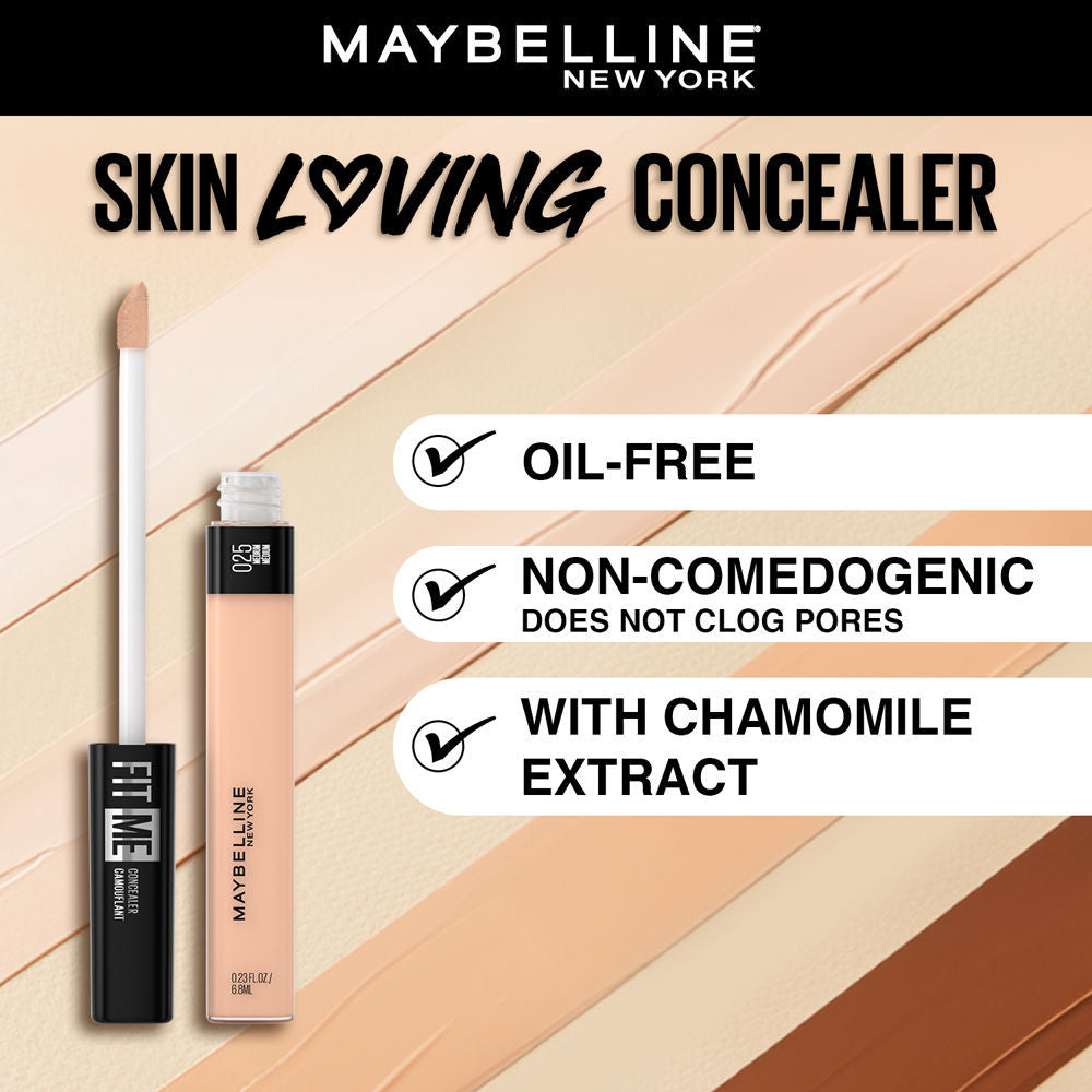 Maybelline New York Fit Me Concealer, Oil-free Liquid Concealer for Oily and Dry Skin - Fair