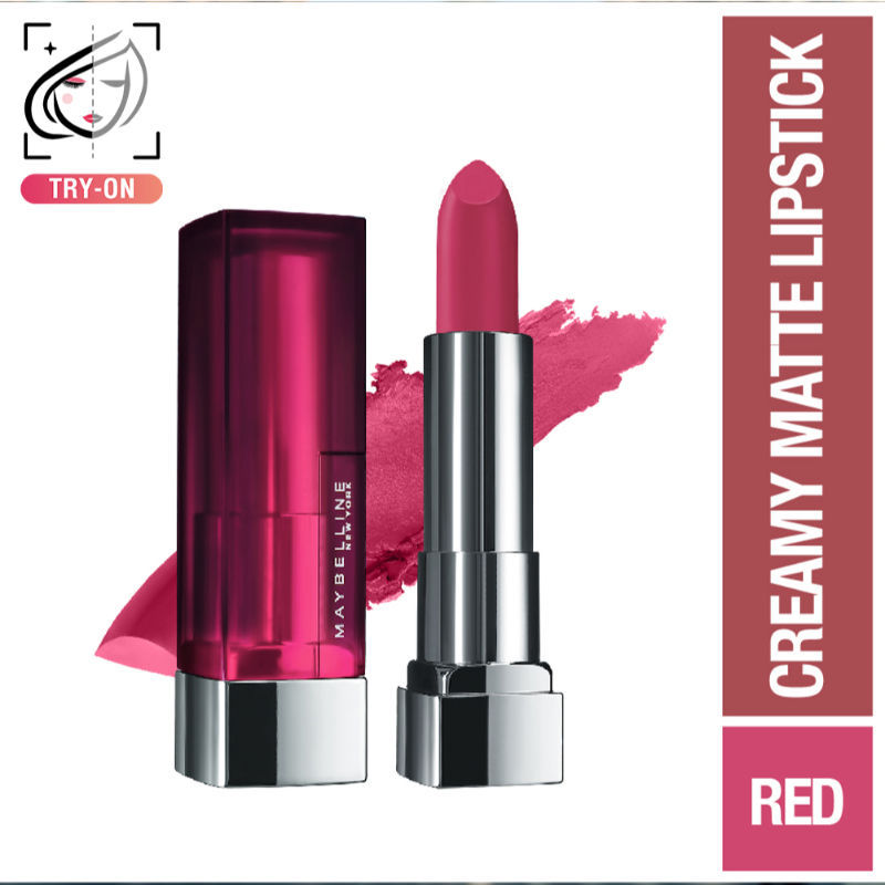 Maybelline Color Sensational Creamy Matte Lipstick, 12H Formula - 640 Red Liberation