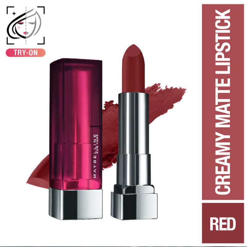 Maybelline Color Sensational Creamy Matte Lipstick, 12H Formula - 640 Red Liberation