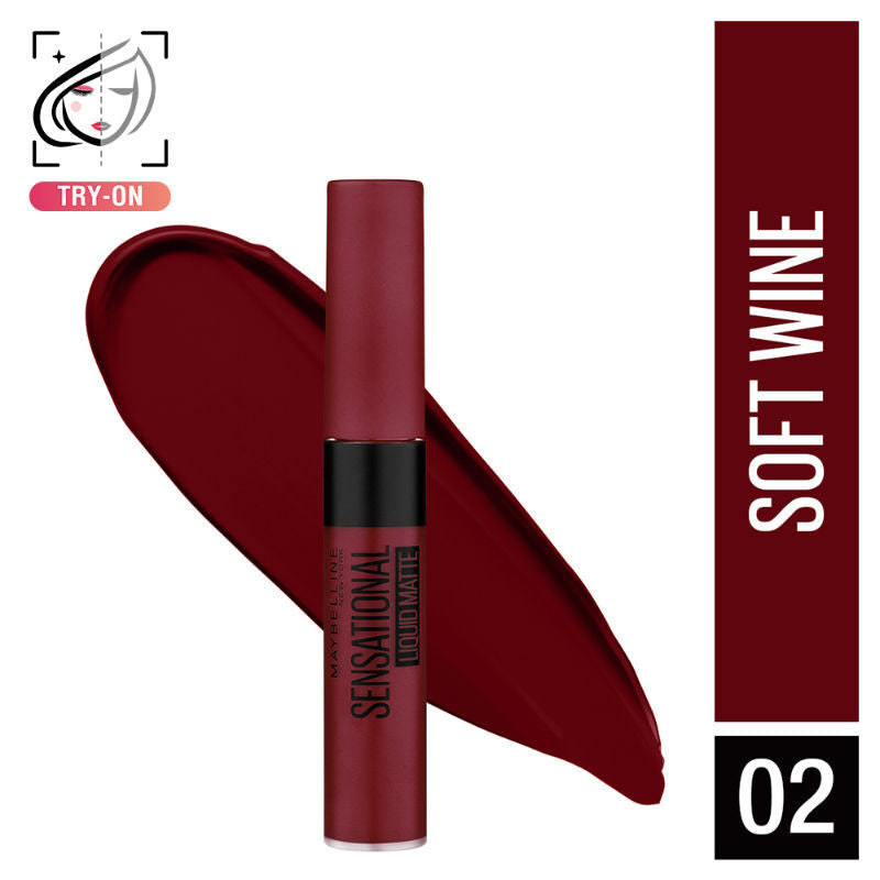 Maybelline New York Sensational Liquid Matte Lipstick, Long-lasting - 03 Flush It Red