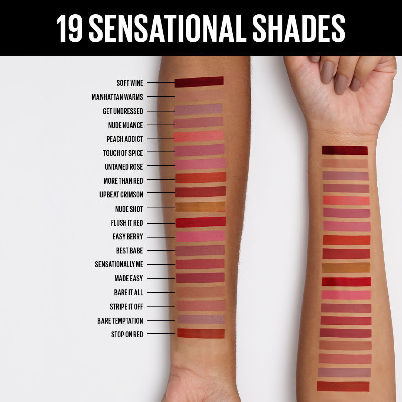 Maybelline New York Sensational Liquid Matte Lipstick, Long-lasting - 03 Flush It Red