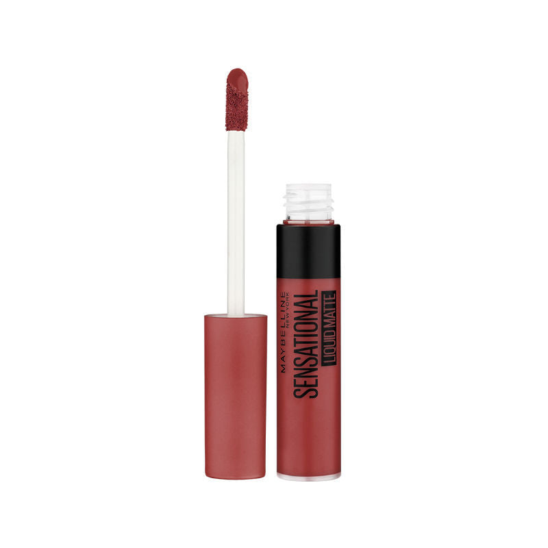Maybelline New York Sensational Liquid Matte Lipstick, Long-lasting - 03 Flush It Red