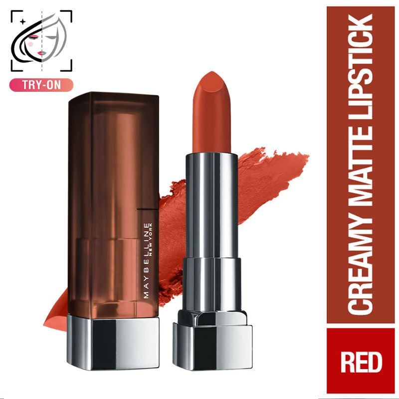 Maybelline Color Sensational Creamy Matte Lipstick, 12H Formula - 640 Red Liberation