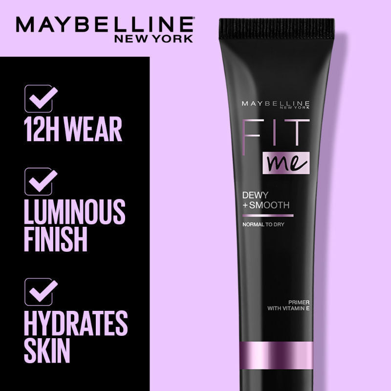 Maybelline New York Fit Me Primer, Oil free and Non Comedogenic Formula - Matte+Poreless