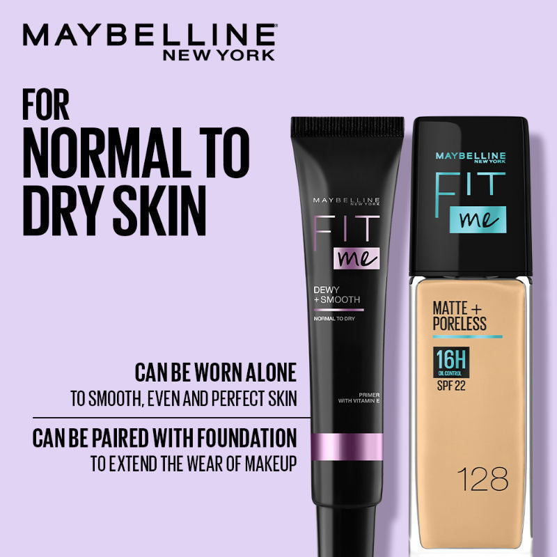 Maybelline New York Fit Me Primer, Oil free and Non Comedogenic Formula - Matte+Poreless