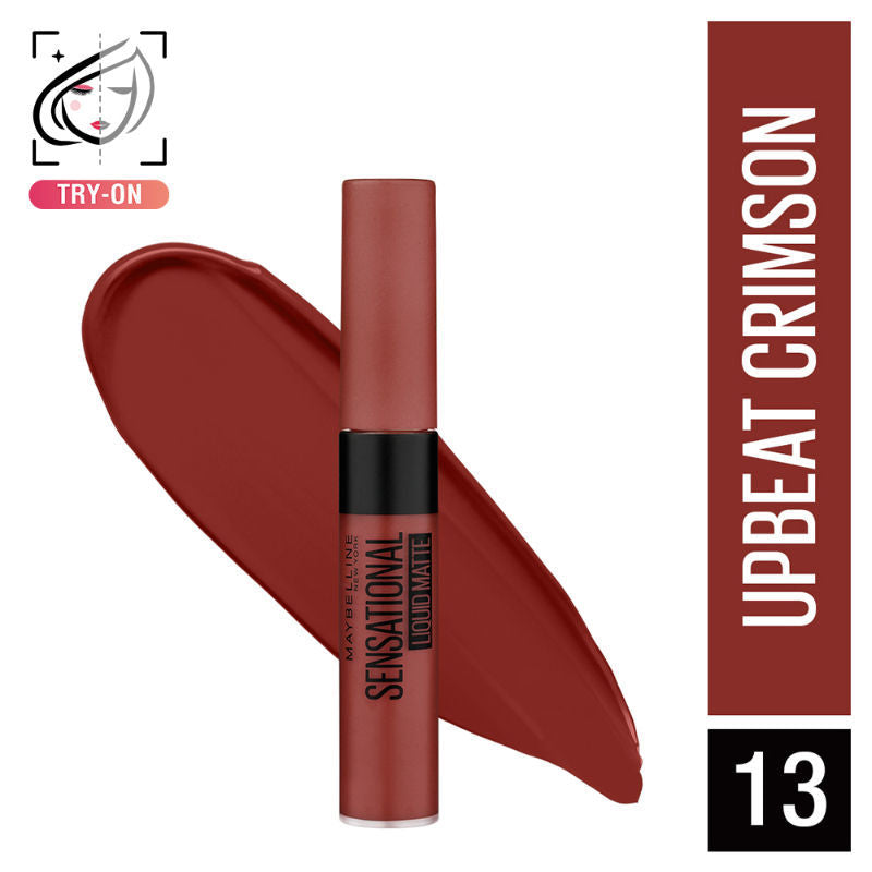 Maybelline New York Sensational Liquid Matte Lipstick, Long-lasting - 03 Flush It Red