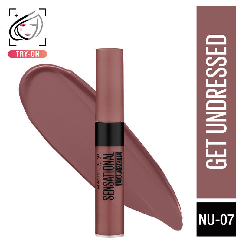 Maybelline New York Sensational Liquid Matte Lipstick, Long-lasting - 03 Flush It Red