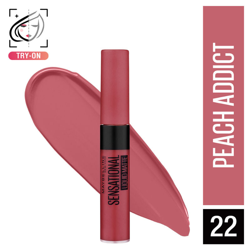 Maybelline New York Sensational Liquid Matte Lipstick, Long-lasting - 03 Flush It Red