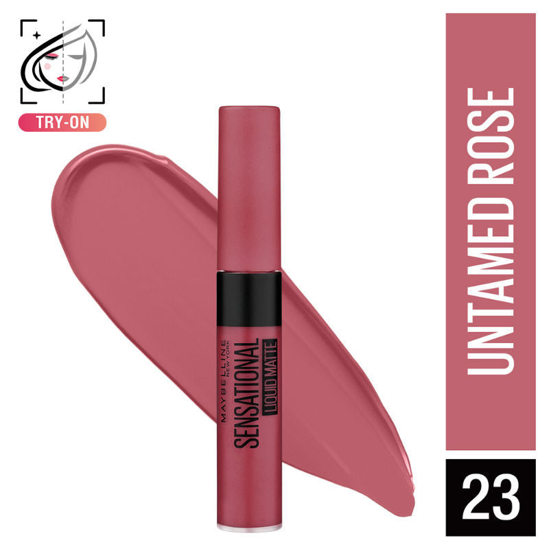 Maybelline New York Sensational Liquid Matte Lipstick, Long-lasting - 03 Flush It Red