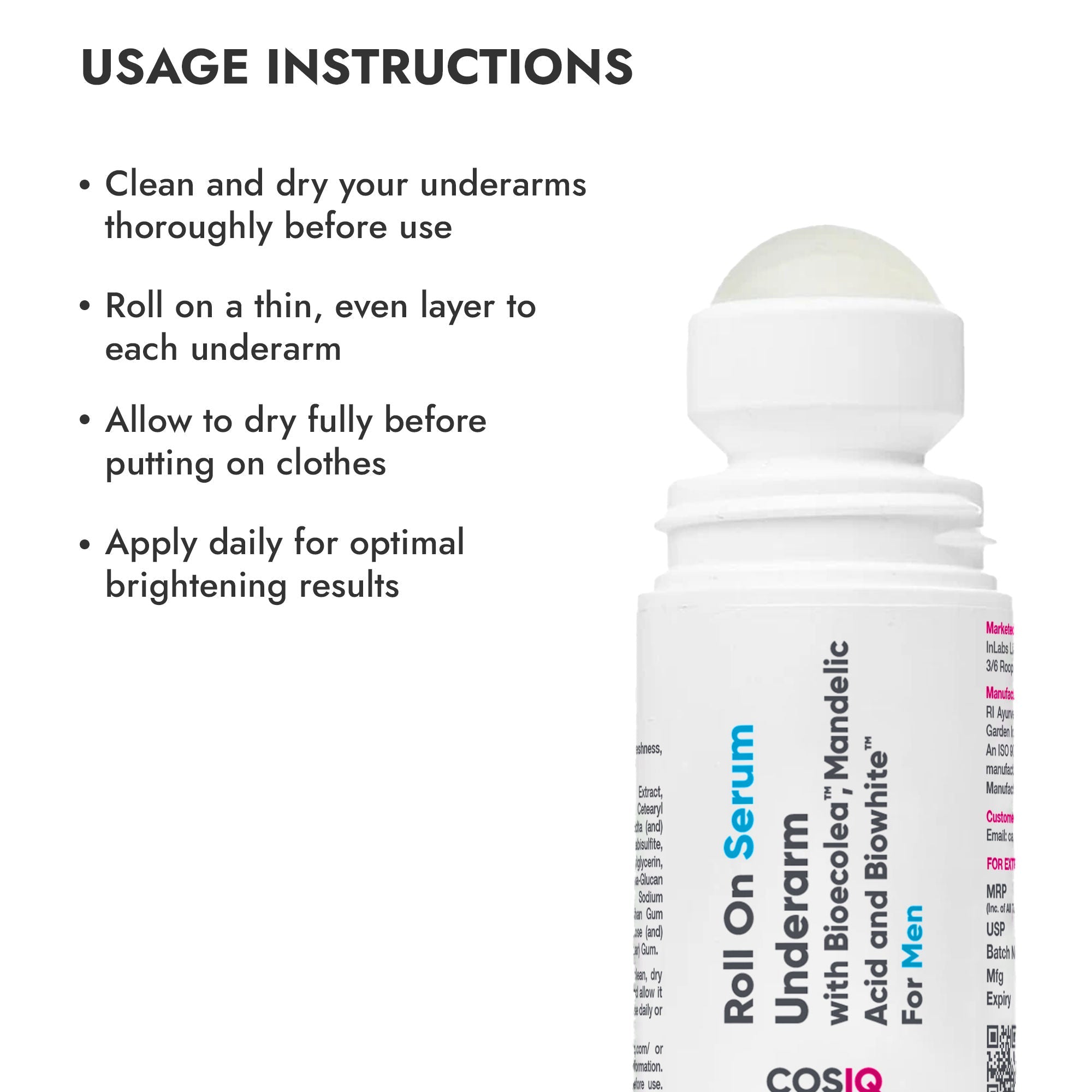 Cos-IQ Brightening Underarm Roll On Serum For Men