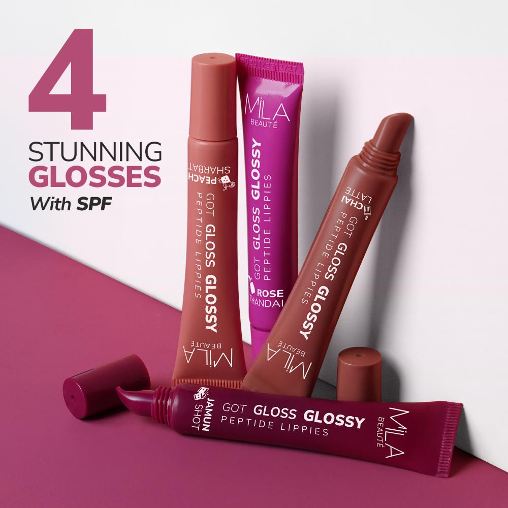 Mila Beauté Peptide Lip Gloss Balm With SPF & Hyaluronic Acid Plump & Fuller Lips