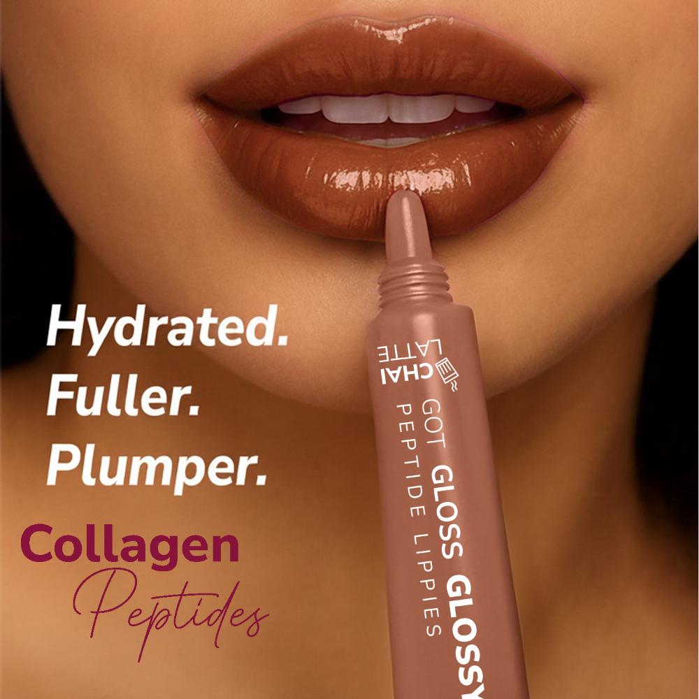 Mila Beauté Peptide Lip Gloss Balm With SPF & Hyaluronic Acid Plump & Fuller Lips