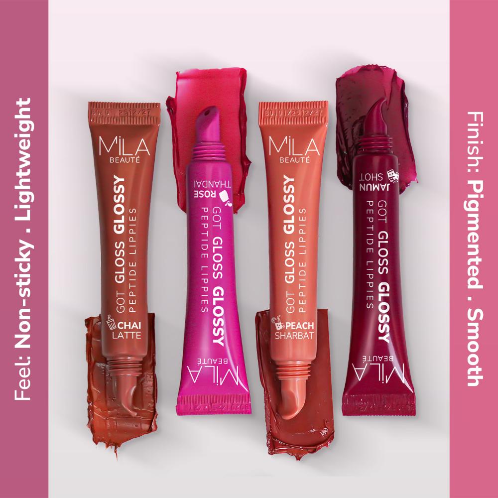 Mila Beauté Peptide Lip Gloss Balm With SPF & Hyaluronic Acid Plump & Fuller Lips