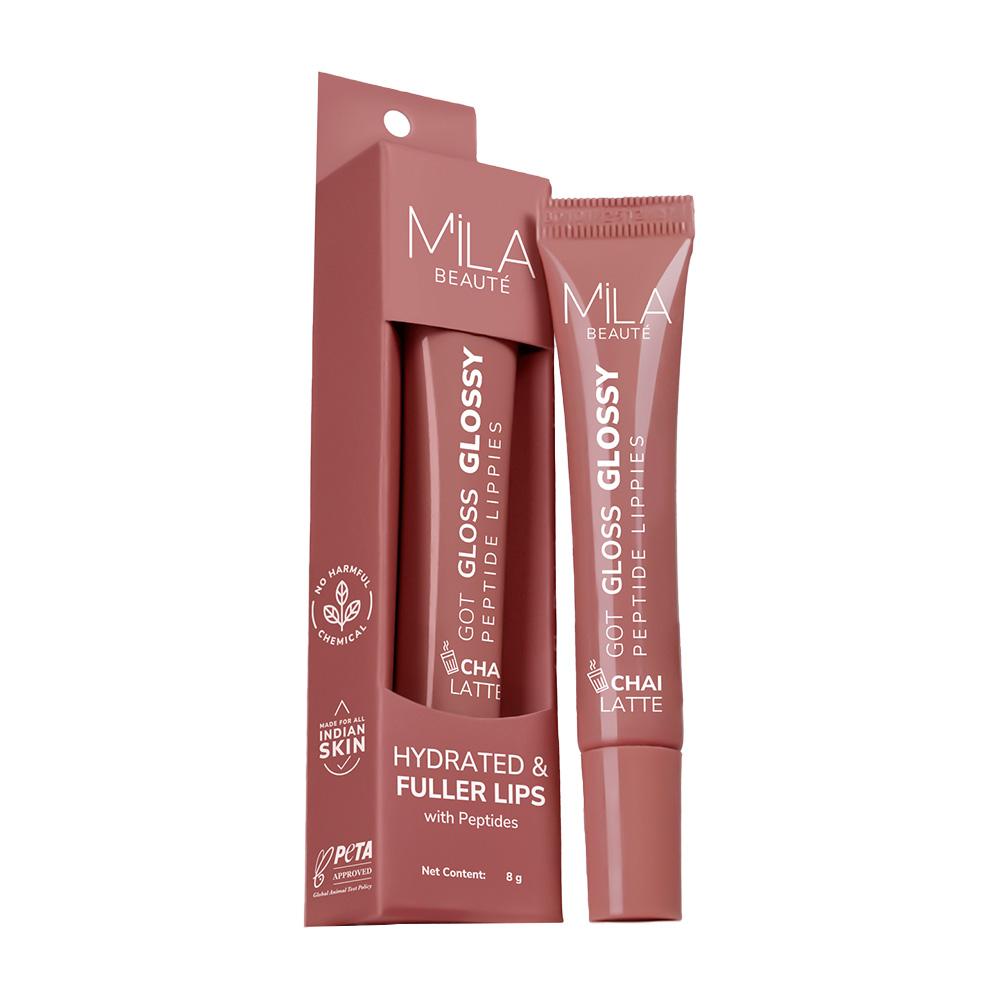 Mila Beauté Peptide Lip Gloss Balm With SPF & Hyaluronic Acid Plump & Fuller Lips