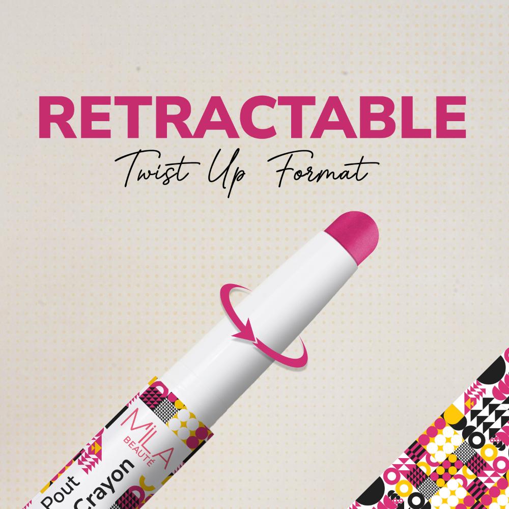 Mila Beauté Lock & Pout Transfer - Proof Matte Crayon With Ceramides & Shea Butter