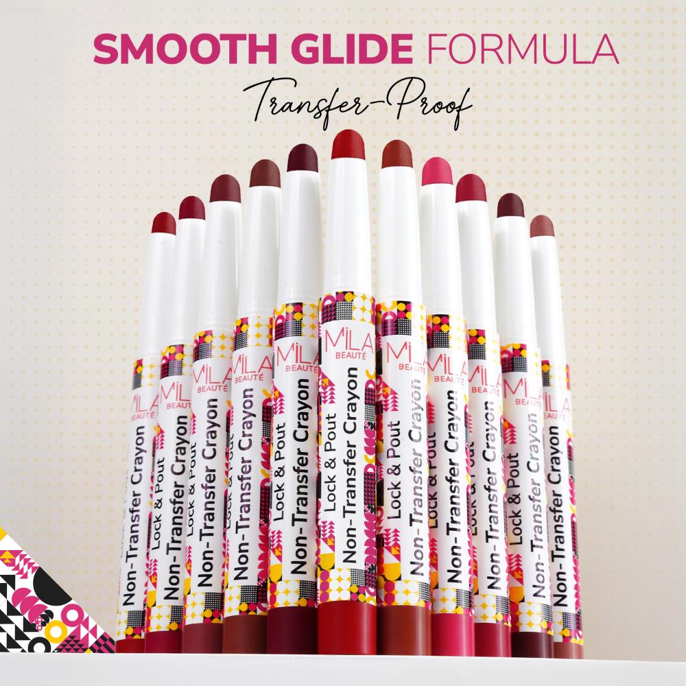 Mila Beauté Lock & Pout Transfer - Proof Matte Crayon With Ceramides & Shea Butter