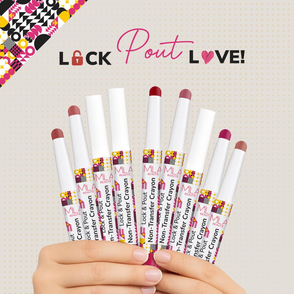 Mila Beauté Lock & Pout Transfer - Proof Matte Crayon With Ceramides & Shea Butter
