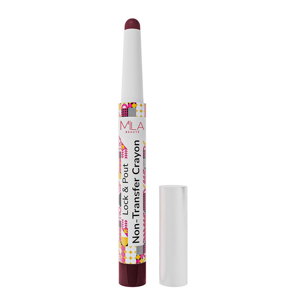 Mila Beauté Lock & Pout Transfer - Proof Matte Crayon With Ceramides & Shea Butter