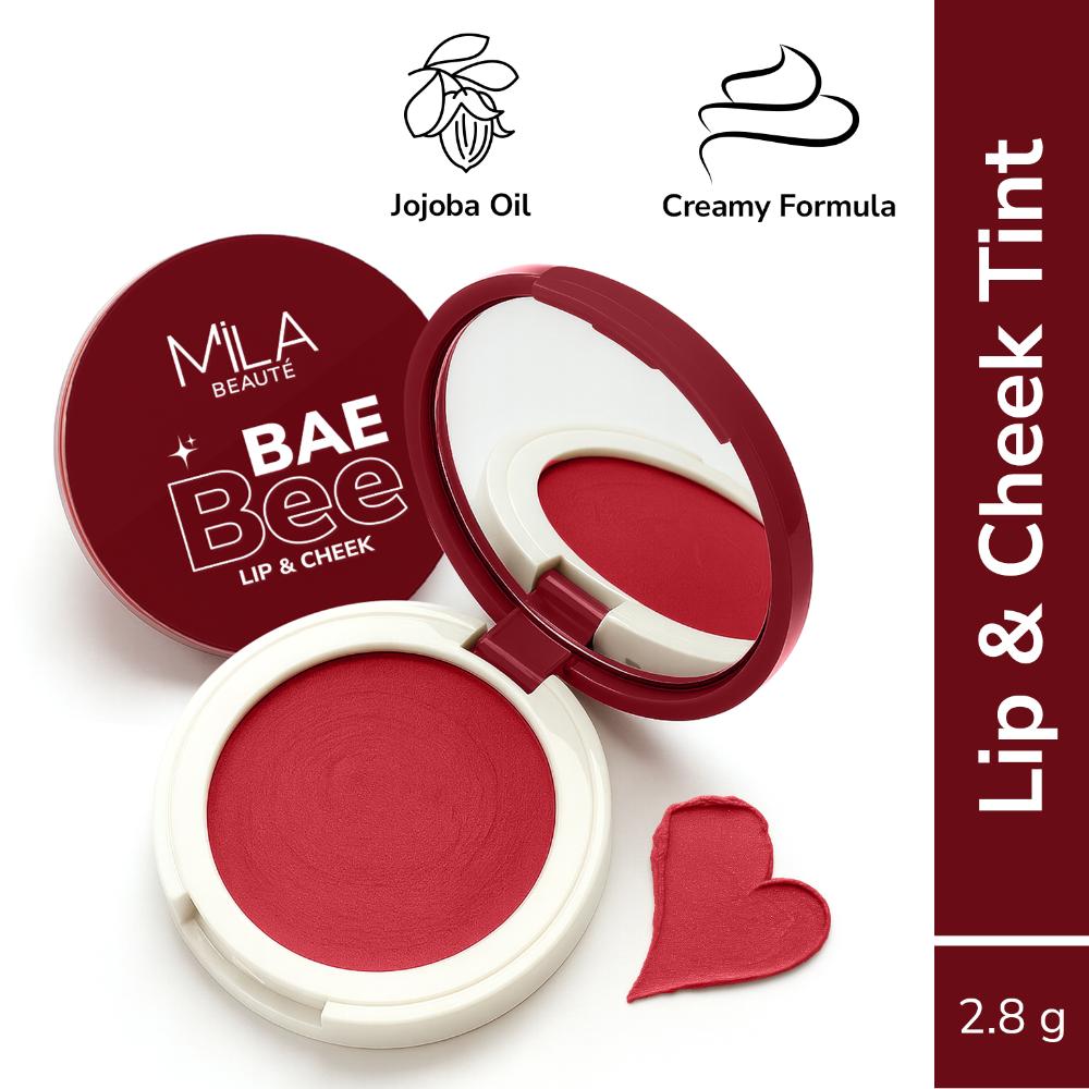 Mila Beauté Baebee Lip & Cheek Tint With Jojoba Oil & Vitamin E Shade