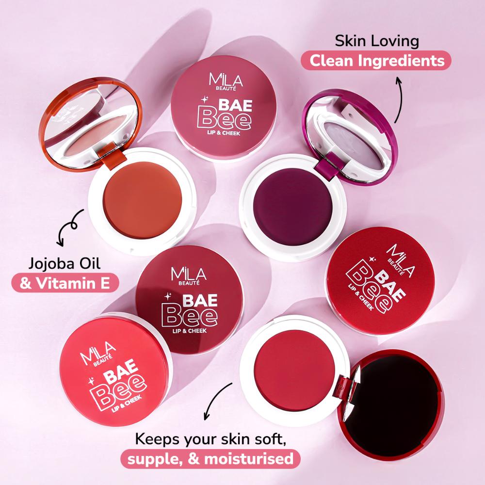 Mila Beauté Baebee Lip & Cheek Tint With Jojoba Oil & Vitamin E Shade