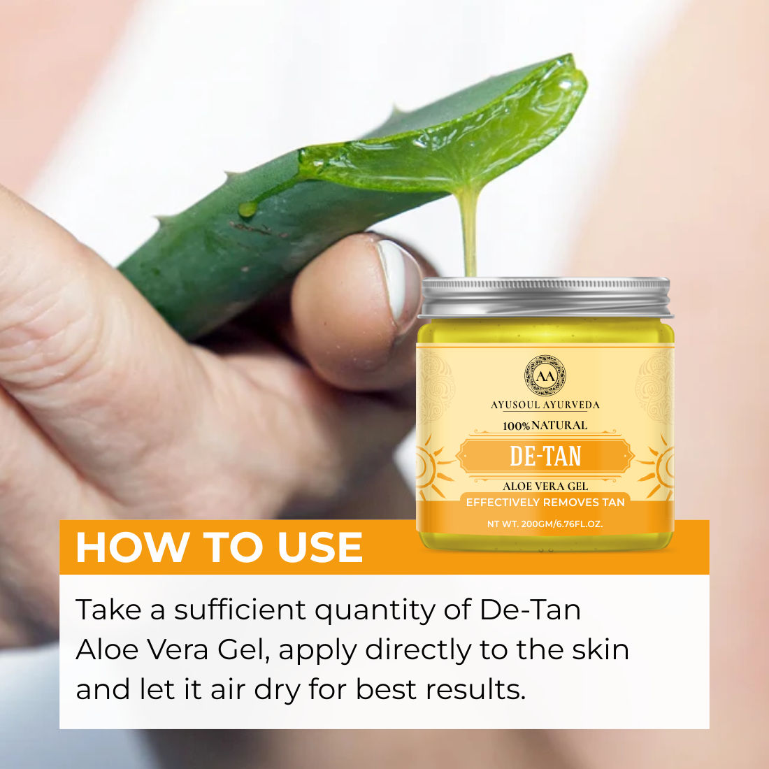 Ayusoul Ayurveda Detan Gel for Face & Body Skin Treatment