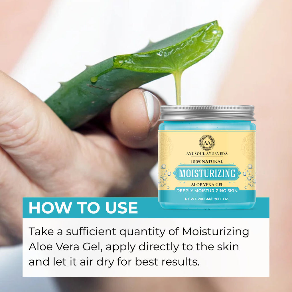 Ayusoul Ayurveda Moisturizer Aloe Vera Gel for Face & Body Skin Treatment
