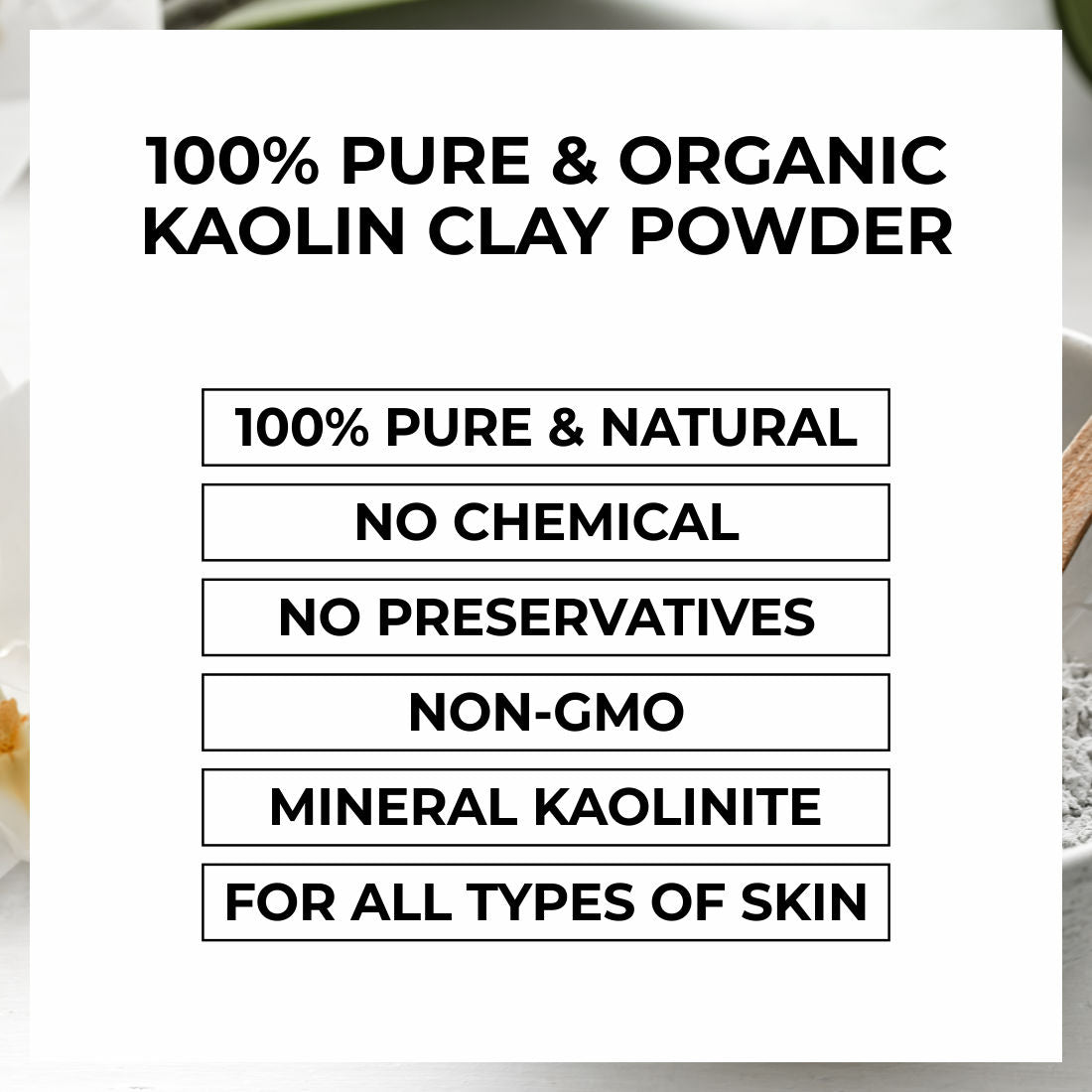 Ayusoul Ayurveda 100% Pure White Kaolin Clay Powder