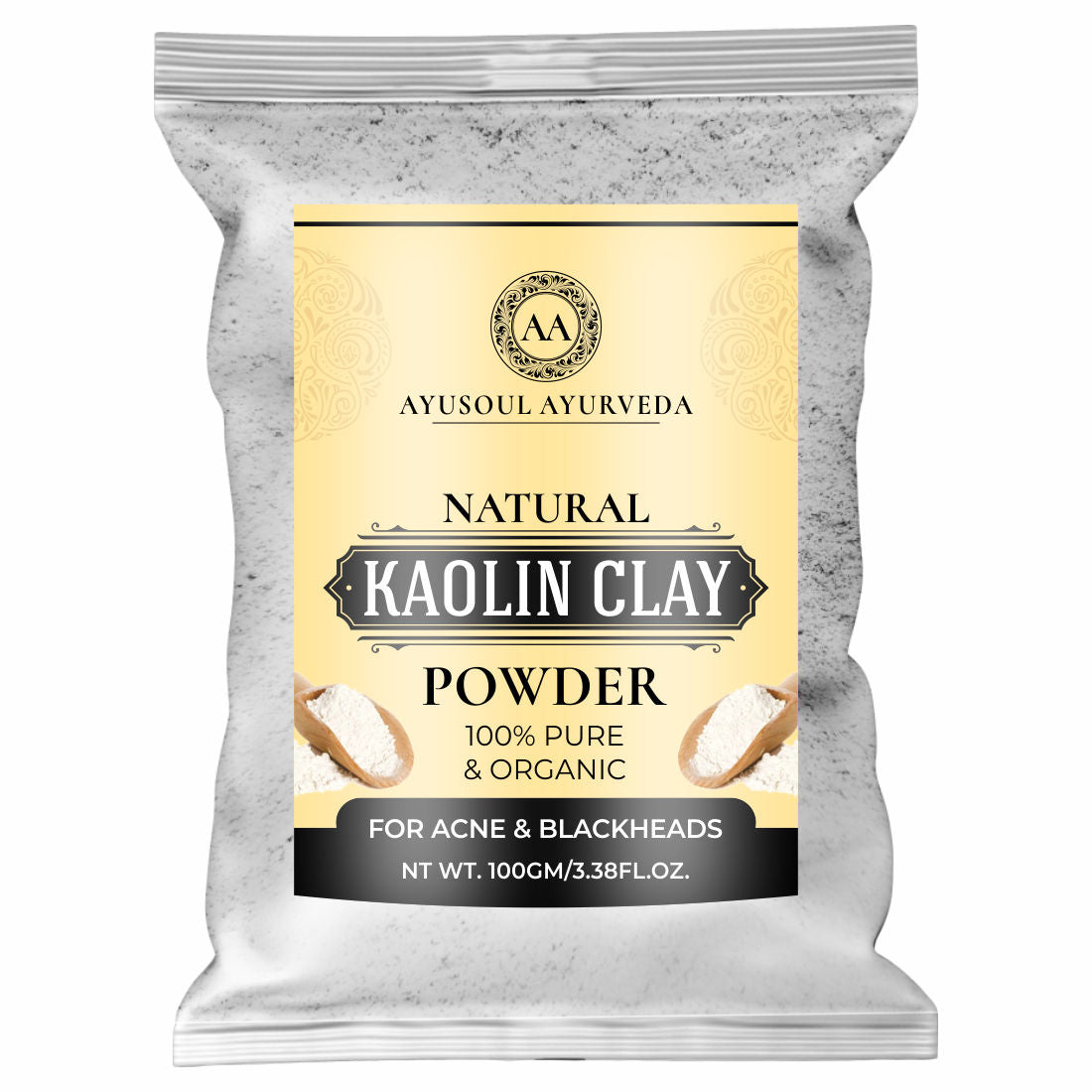Ayusoul Ayurveda 100% Pure White Kaolin Clay Powder