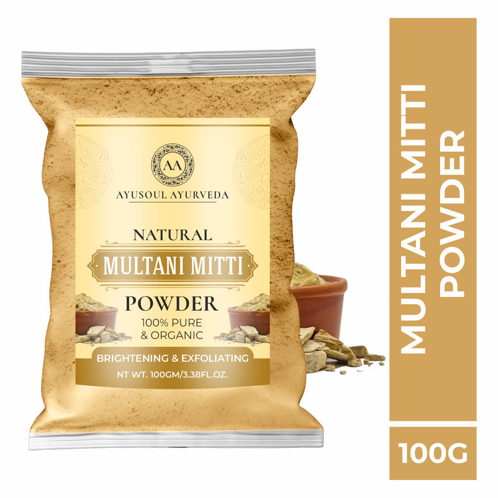 Ayusoul Ayurveda 100% Pure Natural & Organic Multani Mitti Powder