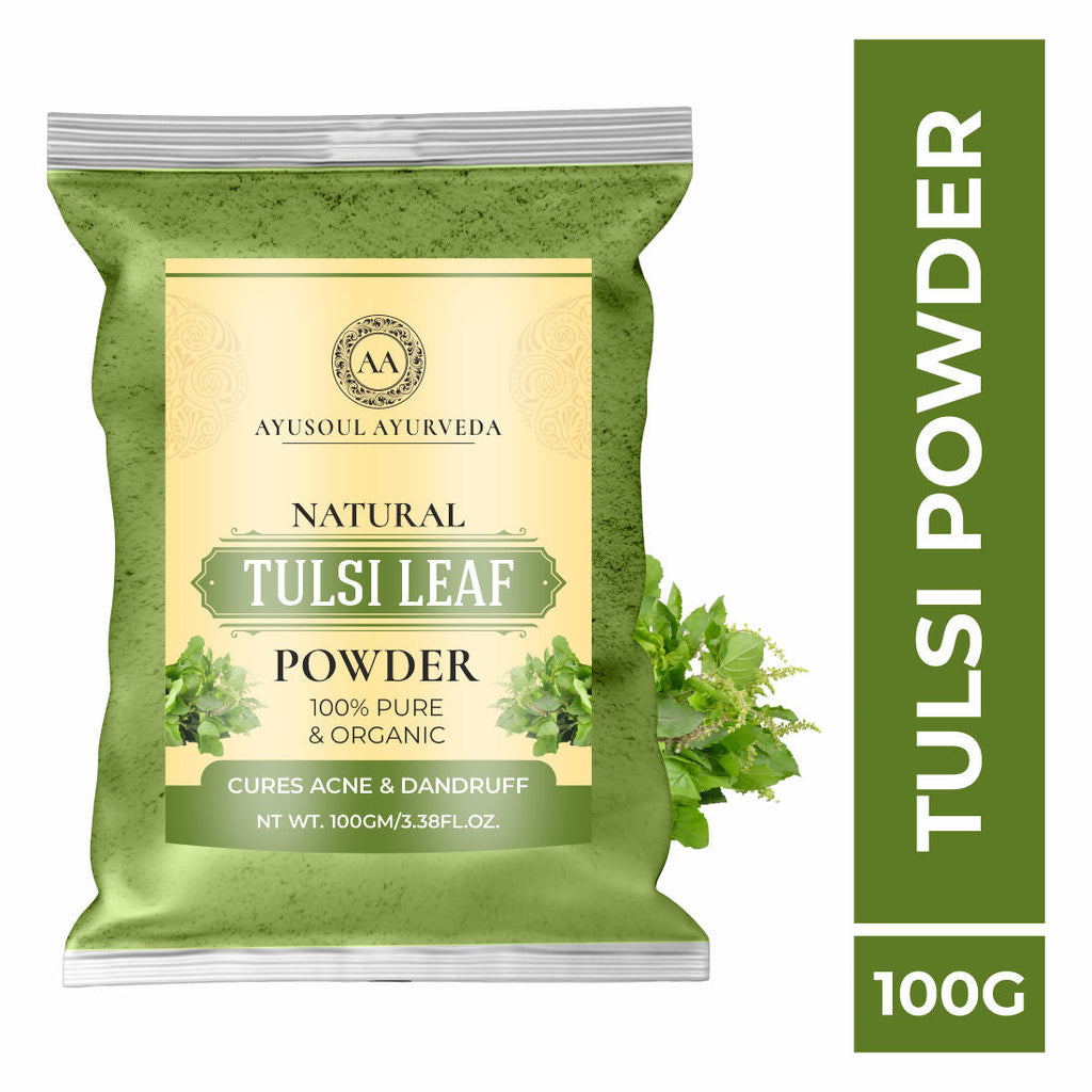 Ayusoul Ayurveda 100% Pure Natural & Organic Tulsi (Basil) Leaf Powder