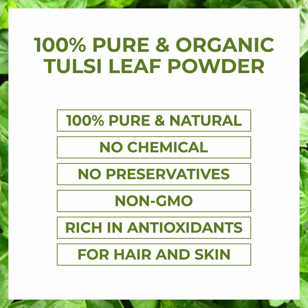 Ayusoul Ayurveda 100% Pure Natural & Organic Tulsi (Basil) Leaf Powder