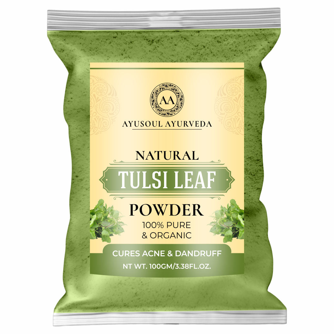 Ayusoul Ayurveda 100% Pure Natural & Organic Tulsi (Basil) Leaf Powder