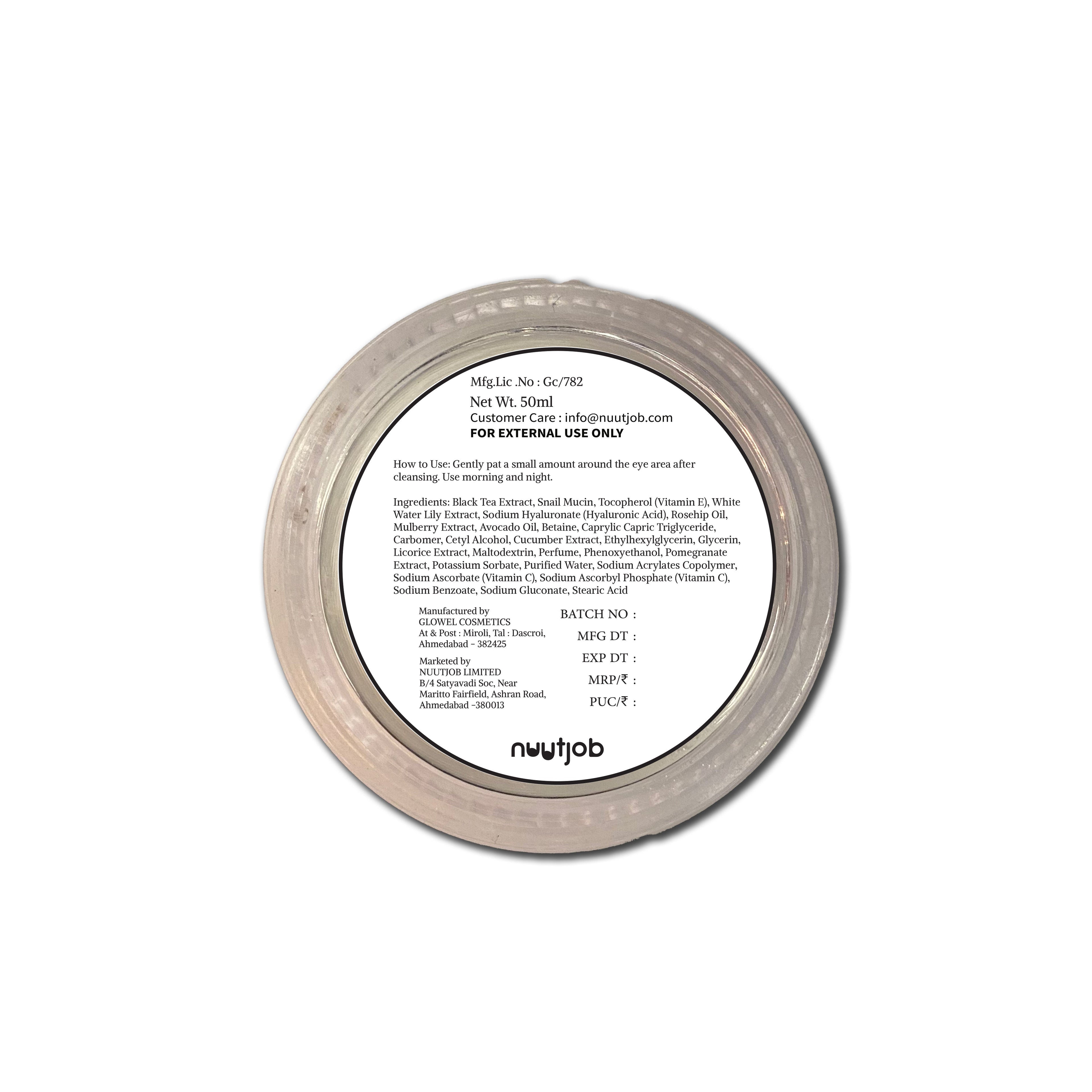 Nuutjob Black Tea Under Eye Cream