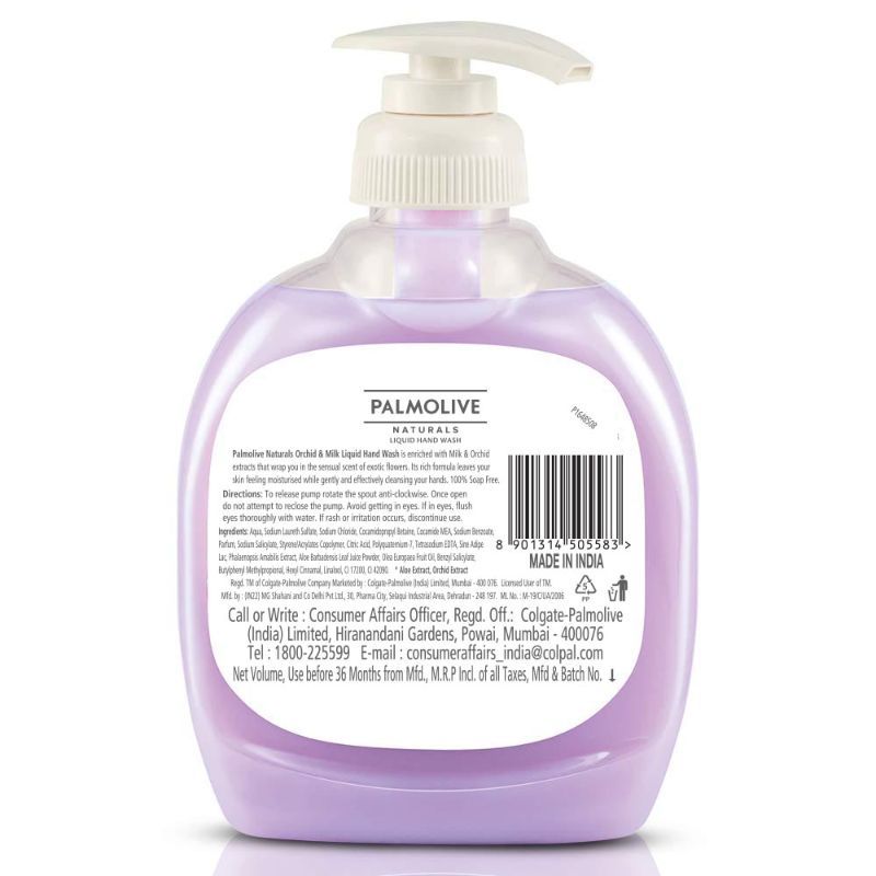 Palmolive Naturals Orchid & Milk Hand Wash- Removes 99.9% Germs
