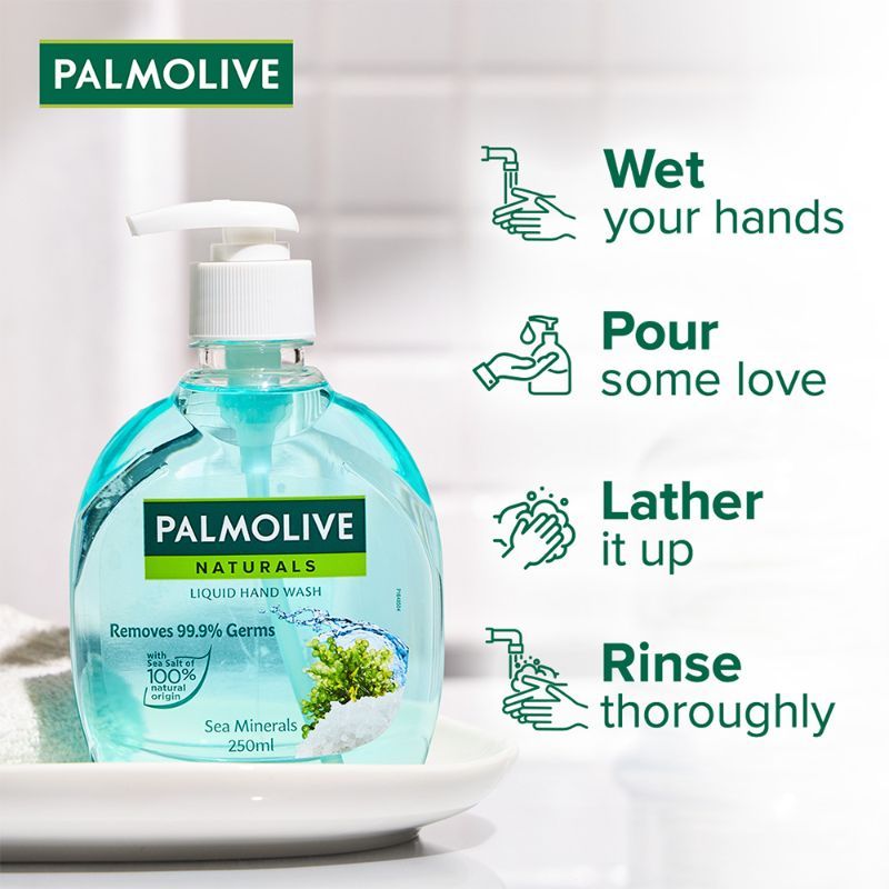 Palmolive Naturals Sea Minerals Liquid Hand Wash, Removes 99.9% Germs